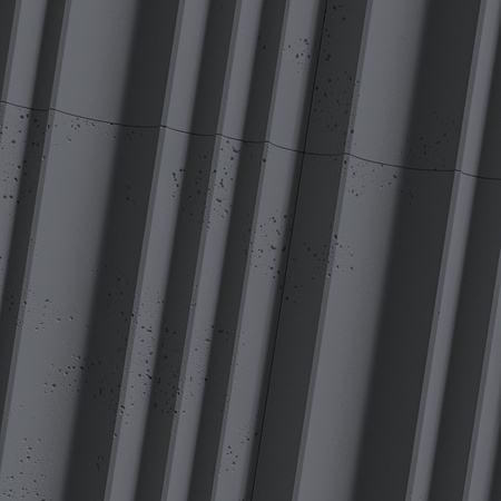 Płyta betonowa na ścianę 3D PB56 1350x430x35, czarny B15, beton architektoniczny