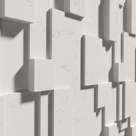 Płyta betonowa na ścianę 3D PB11 1200x600x40, zgaszona biel B0, wzór A, beton architektoniczny