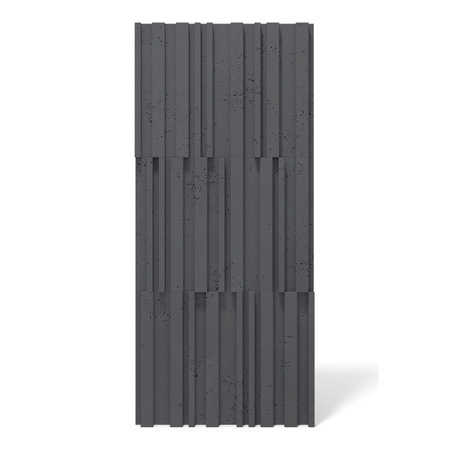 Płyta betonowa na ścianę 3D PB42 1350x600x30, czarny B15, beton architektoniczny