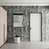Płyta betonowa na ścianę 3D PB26A 600x600x45, zgaszona zieleń CL09; wzór A, beton architektoniczny