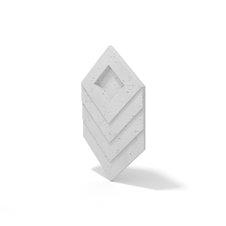 Płyta betonowa na ścianę 3D PB21 1050x600x45, jasnoszary S50, beton architektoniczny