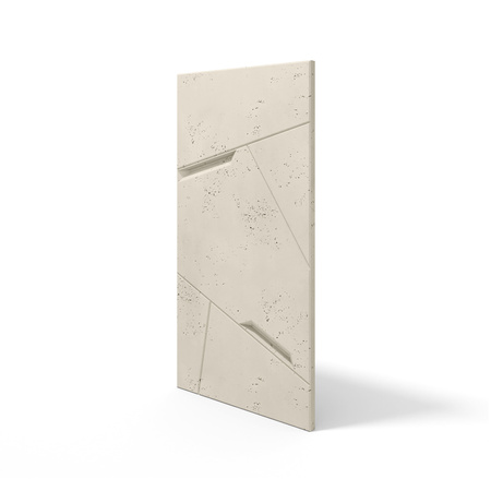 Płyta betonowa na ścianę 3D PB18B 1200x600x38, kość słoniowa KS; wzór B, beton architektoniczny
