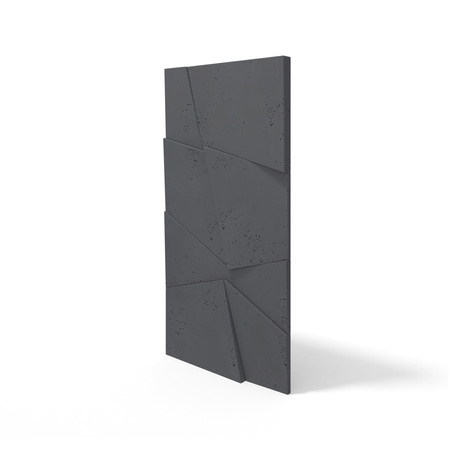 Płyta betonowa na ścianę 3D PB05B 1200x600x48, czarny B15, wzór B, beton architektoniczny