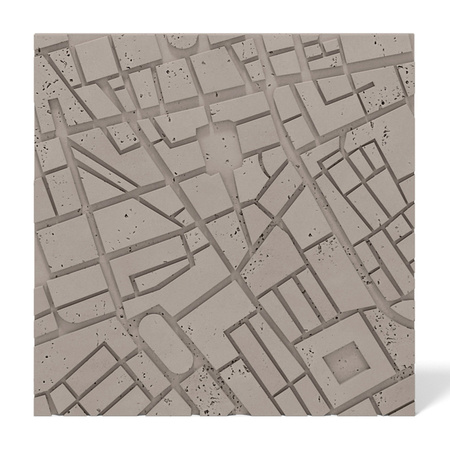 Płyta betonowa na ścianę 3D PB71F 600x600x22, szarobeżowy CL05; wzór F, beton architektoniczny