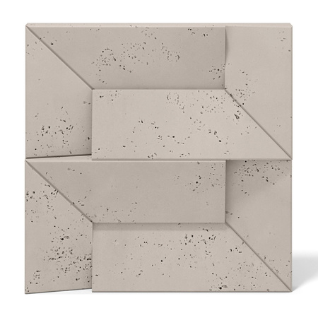 Płyta betonowa na ścianę 3D PB26A 600x600x45, kaszmirowy CL04; wzór A, beton architektoniczny