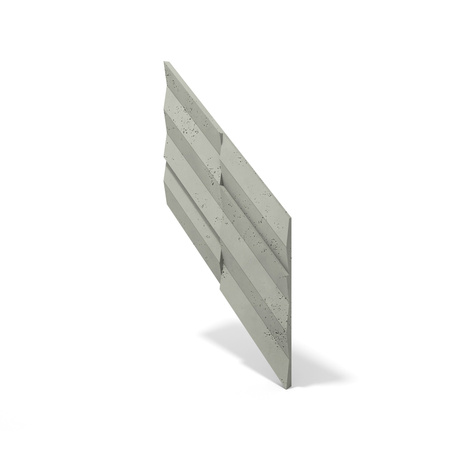 Płyta betonowa na ścianę 3D PB70A 1200x600x35, zgaszona zieleń CL09; wzór A, beton architektoniczny