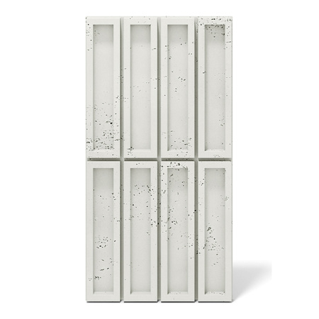 Płyta betonowa na ścianę 3D PB51 800x410x20, zgaszona biel B0, beton architektoniczny