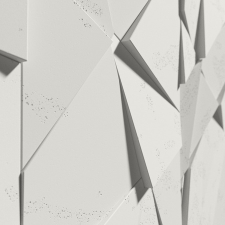 Płyta betonowa na ścianę 3D PB05A 1200x600x48, zgaszona biel B0, wzór A, beton architektoniczny