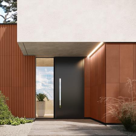 Płyta betonowa na ścianę 3D PB61 1350x500x37, terakota CL01, beton architektoniczny