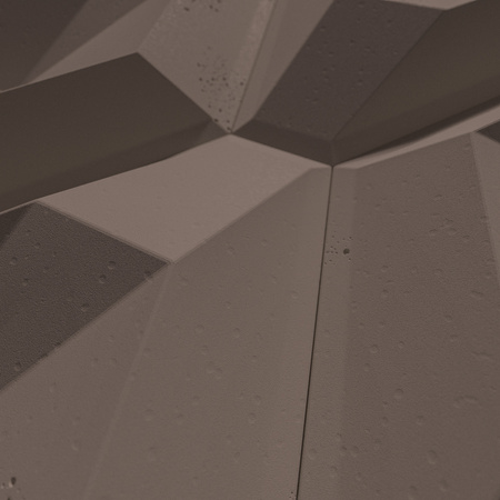 Płyta betonowa na ścianę 3D PB02 448x200x40, czekoladowy CL02, beton architektoniczny