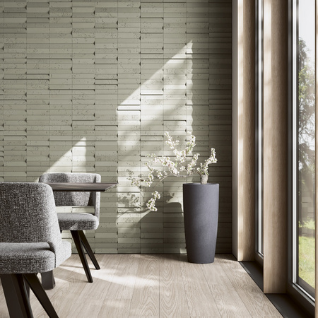 Płyta betonowa na ścianę 3D PB69 5x22,6x2, pistacjowy CL08, beton architektoniczny