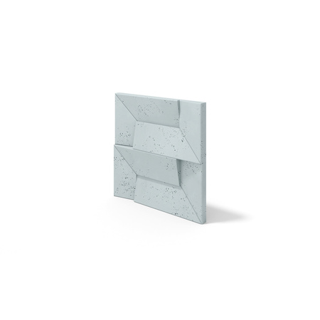 Płyta betonowa na ścianę 3D PB26A 600x600x45, jasny błękit CL06; wzór A, beton architektoniczny