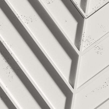 Płyta betonowa na ścianę 3D PB45 1188x600x25, zgaszona biel B0, beton architektoniczny