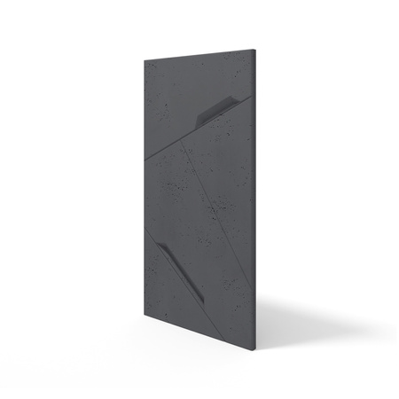 Płyta betonowa na ścianę 3D PB18 1200x600x38, czarny B15, beton architektoniczny