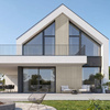 Płyta betonowa na ścianę 3D PB38 1350x480x30, kość słoniowa KS, beton architektoniczny