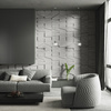 Płyta betonowa na ścianę 3D PB09 1200x600x45, zgaszona biel B0, beton architektoniczny