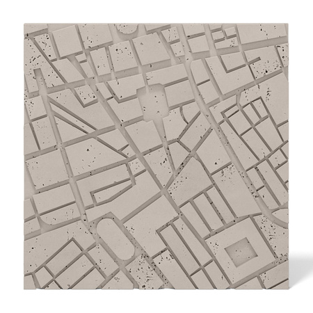 Płyta betonowa na ścianę 3D PB71F 600x600x22, kaszmirowy CL04, wzór F, beton architektoniczny