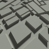 Płyta betonowa na ścianę 3D PB71F 600x600x22, zgaszona zieleń CL09; wzór F, beton architektoniczny