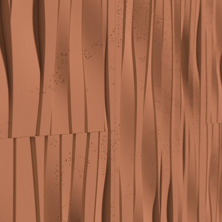 Płyta betonowa na ścianę 3D PB03 1000x500x32, terakota CL01, beton architektoniczny
