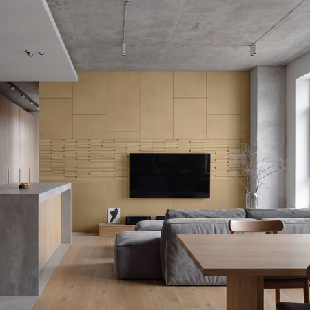 Płyta betonowa na ścianę 2D PA01 600x300x10, miodowy CL03, beton architektoniczny