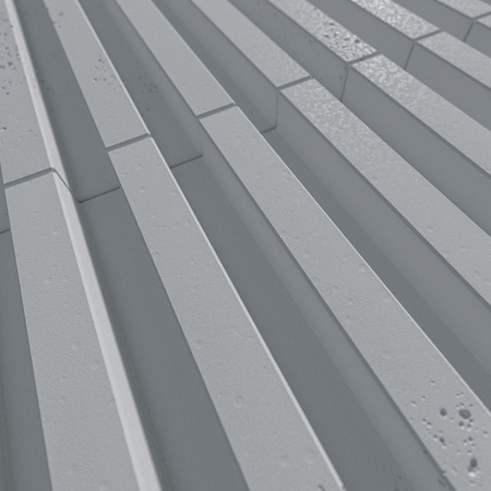 Płyta betonowa na ścianę 3D PB38 1350x480x30, szary S96, beton architektoniczny
