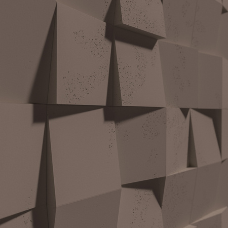 Płyta betonowa na ścianę 3D PB15 600x600x40, czekoladowy CL02, beton architektoniczny