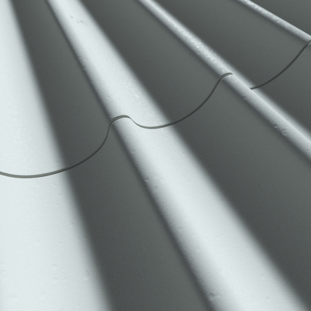 Płyta betonowa na ścianę 3D PB60 1350x520x35, jasny błękit CL06, beton architektoniczny