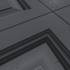 Płyta betonowa na ścianę 3D PB33A 1200x600x30, czarny B15; wzór A, beton architektoniczny