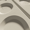 Płyta betonowa na ścianę 3D PB28 1200x600x30, kość słoniowa KS, beton architektoniczny