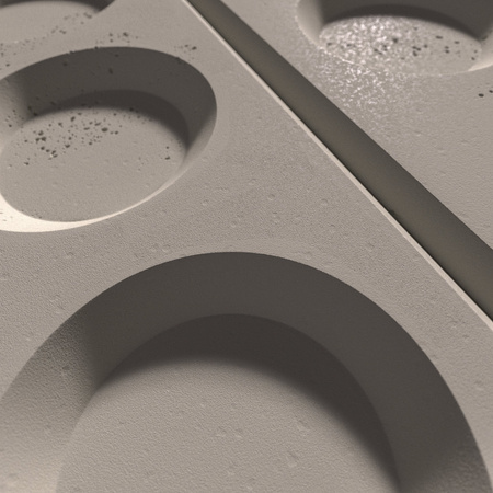 Płyta betonowa na ścianę 3D PB28 1200x600x30, kaszmirowy CL04, beton architektoniczny