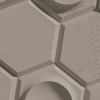 Płyta betonowa na ścianę 3D PB01D 260x300x37, szarobeżowy CL05, beton architektoniczny