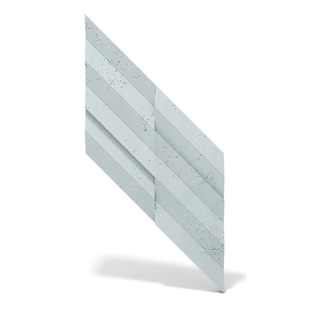 Płyta betonowa na ścianę 3D PB70A 1200x600x35, jasny błękit CL06; wzór A, beton architektoniczny