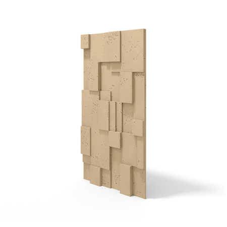 Płyta betonowa na ścianę 3D PB11 1200x600x40, miodowy CL03; wzór A, beton architektoniczny