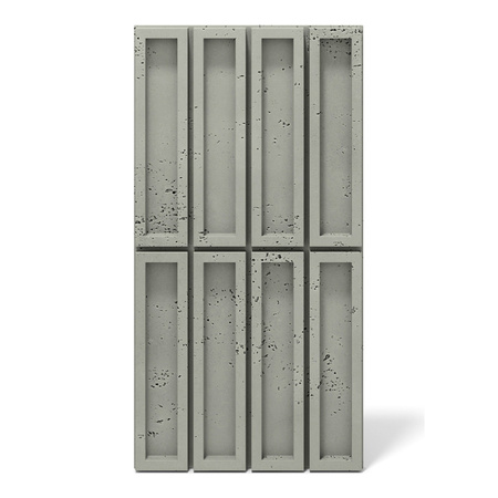 Płyta betonowa na ścianę 3D PB51 800x410x20, zgaszona zieleń CL09, beton architektoniczny