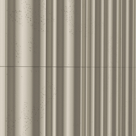 Płyta betonowa na ścianę 3D PB58 1350x560x34, kość słoniowa KS, beton architektoniczny