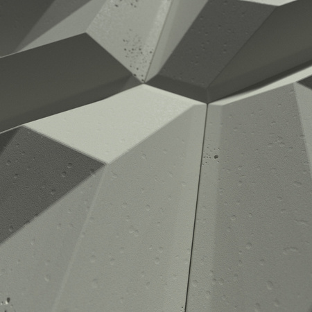 Płyta betonowa na ścianę 3D PB02 448x200x40, zgaszona zieleń CL09, beton architektoniczny