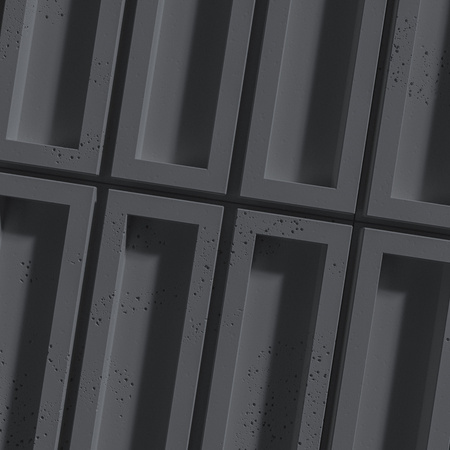 Płyta betonowa na ścianę 3D PB51 800x410x20, czarny B15, beton architektoniczny