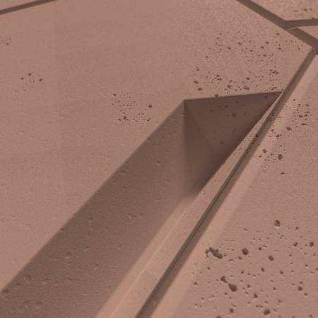 Płyta betonowa na ścianę 3D PB18 1200x600x38, brudny róż CL07, beton architektoniczny