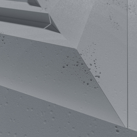 Płyta betonowa na ścianę 3D PB70A 1200x600x35, antracytowy B08; wzór A, beton architektoniczny