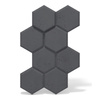 Płyta betonowa na ścianę 3D PB01 975x650x35, czarny B15, beton architektoniczny
