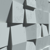 Płyta betonowa na ścianę 3D PB15 600x600x40, jasny błękit CL06, beton architektoniczny
