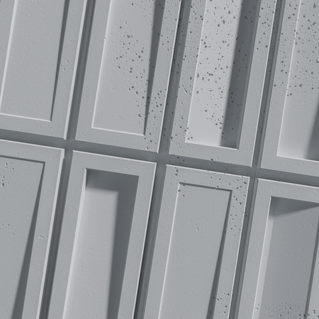 Płyta betonowa na ścianę 3D PB66B 1350x430x22, szary S96; wzór B, beton architektoniczny