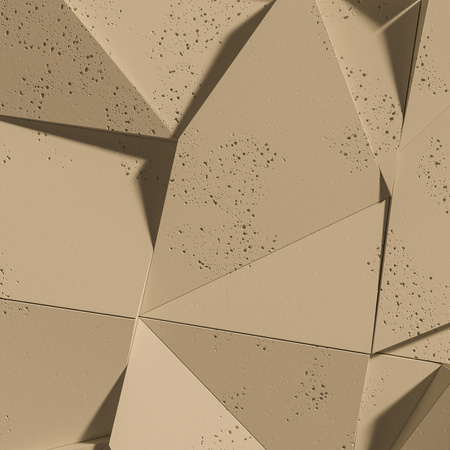 Płyta betonowa na ścianę 3D PB06B 600x600x42, miodowy CL03; wzór B, beton architektoniczny