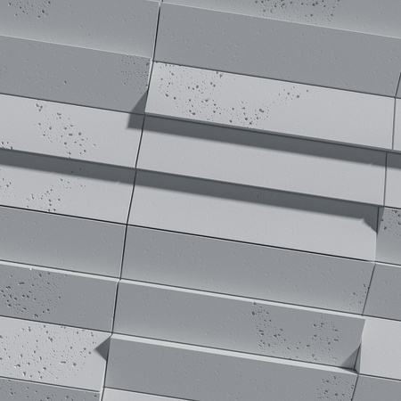 Płyta betonowa na ścianę 3D PB69 5x22,6x2, szary S96, beton architektoniczny