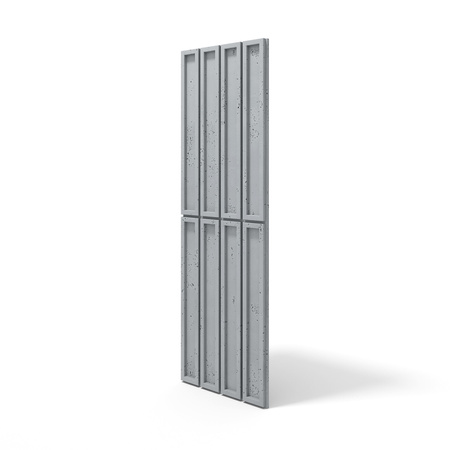 Płyta betonowa na ścianę 3D PB66A 1350x430x22, szary S96, wzór A, beton architektoniczny