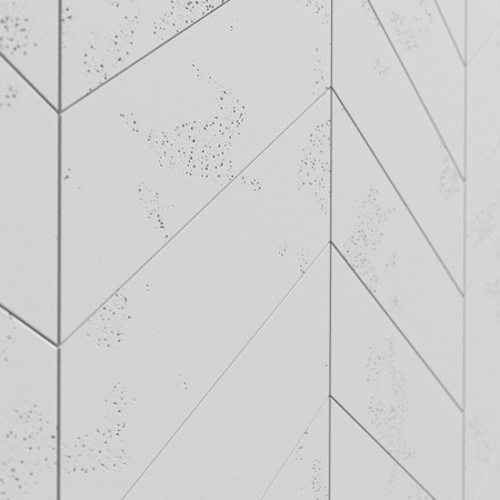 Płyta betonowa na ścianę 3D PB35P 455x120x20, jasnoszary S50, prawy, beton architektoniczny