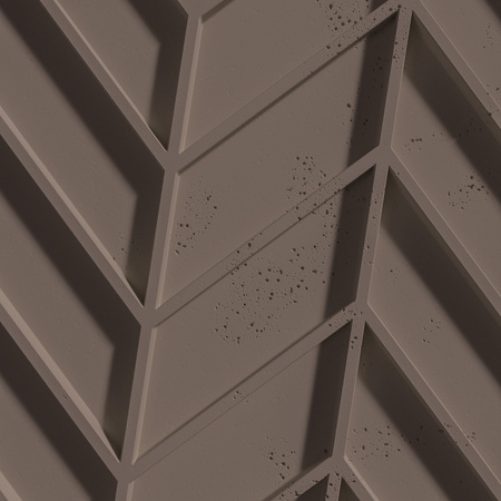 Płyta betonowa na ścianę 3D PB47 939x600x25, czekoladowy CL02, beton architektoniczny
