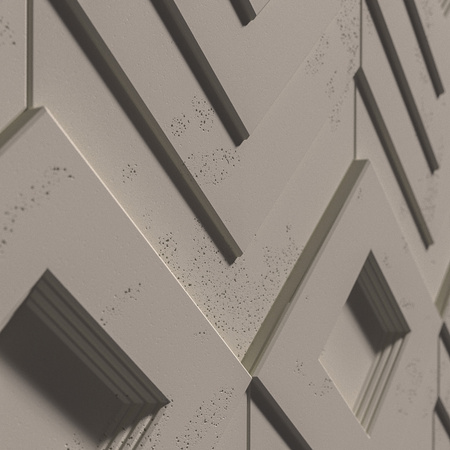 Płyta betonowa na ścianę 3D PB21 1050x600x45, kaszmirowy CL04, beton architektoniczny