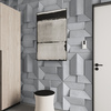 Płyta betonowa na ścianę 3D PB26A 600x600x45, szary S96, wzór A, beton architektoniczny