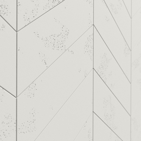 Płyta betonowa na ścianę 3D PB35P 455x120x20, zgaszona biel B0, prawy, beton architektoniczny